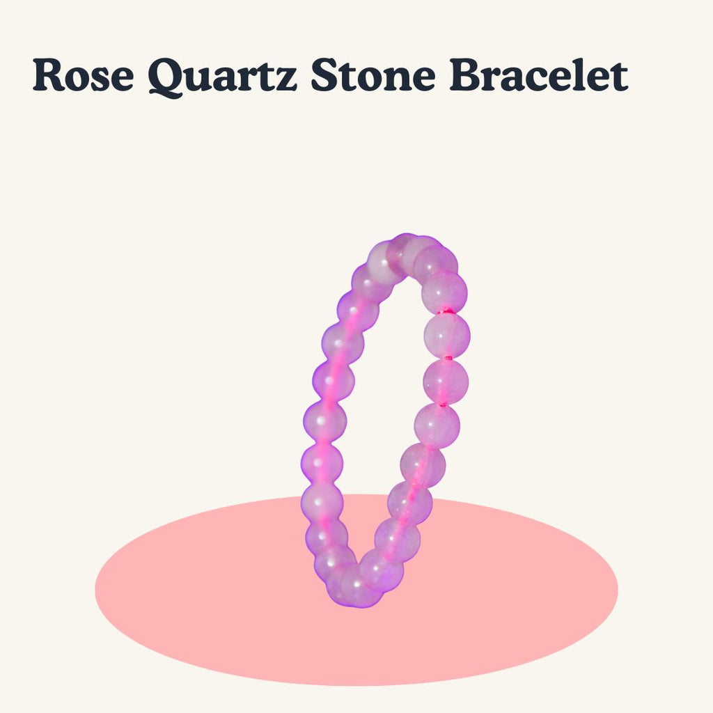 Rose Quartz Bracelet & 5 Mukhi Rudraksha Bracelet Combo