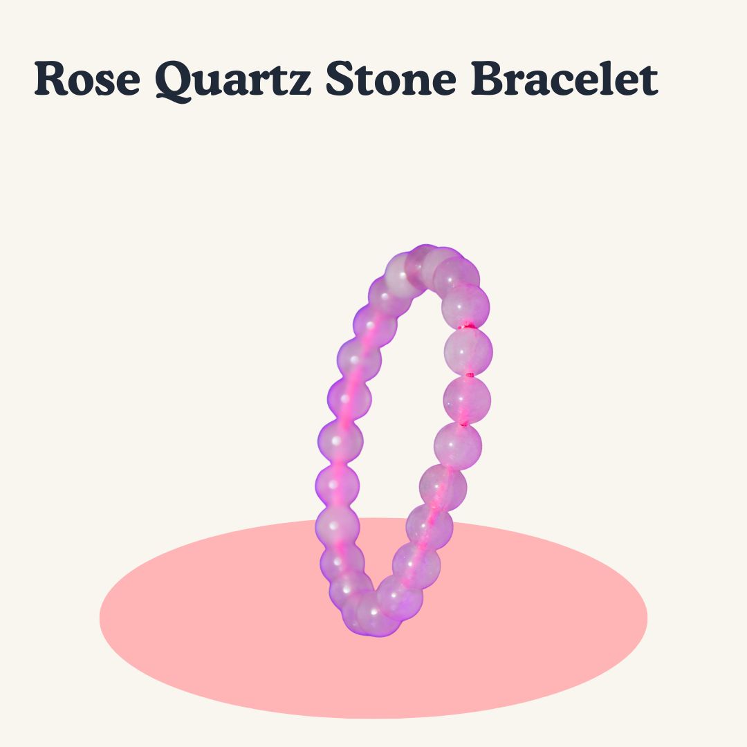 Rose Quartz Bracelet & 5 Mukhi Rudraksha Bracelet Combo