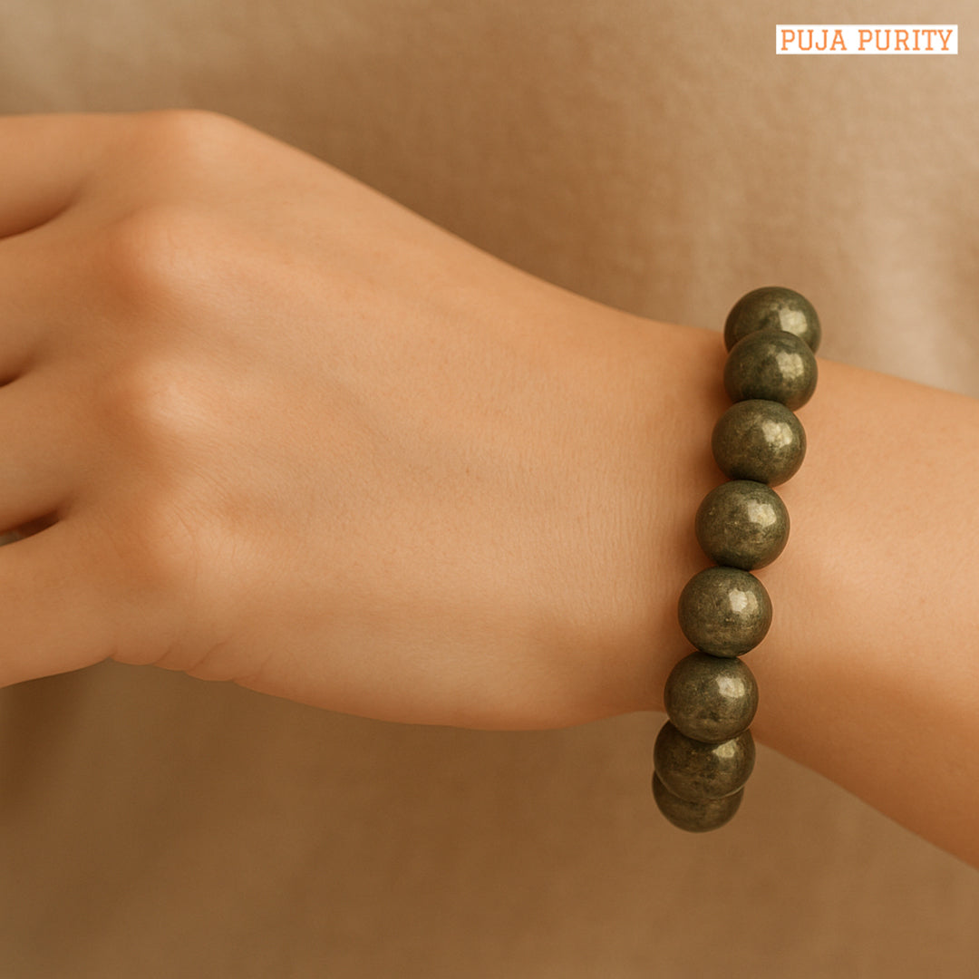 Pyrite Stone Bracelet for Wealth