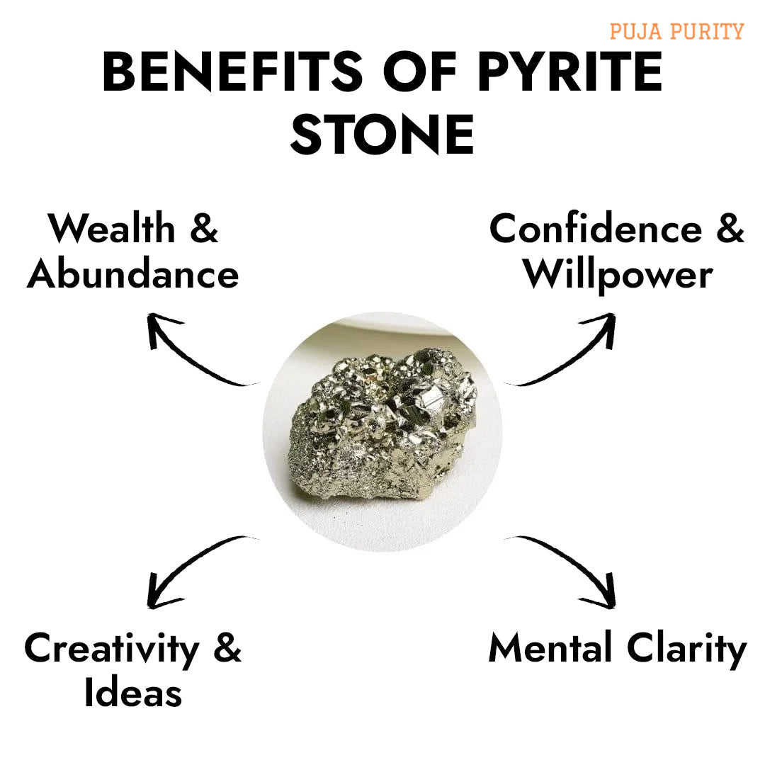 Natural Raw Pyrite Stone for Wealth Attraction, Prosperity & Positive Energy Boost