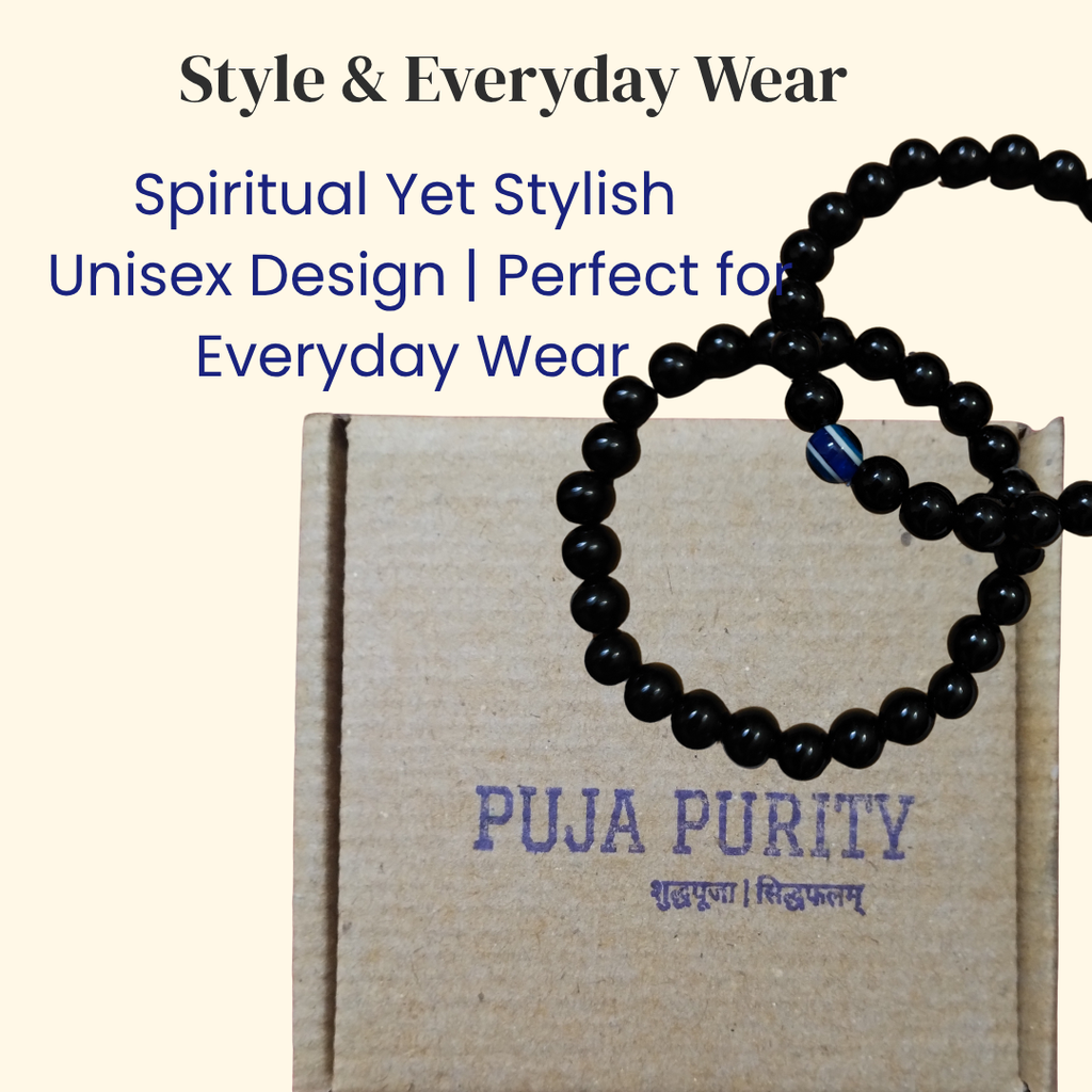 Evil Eye & Black Obsidian Protection Bracelet Combo – Attract Positivity, Block Negativity & Enhance Luck