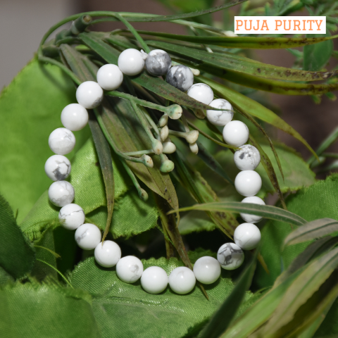 Natural Howlite Stone Bracelet