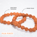 5 Mukhi Rudraksha Bracelet for Peace, Health, Spiritual Growth & Positive Energy