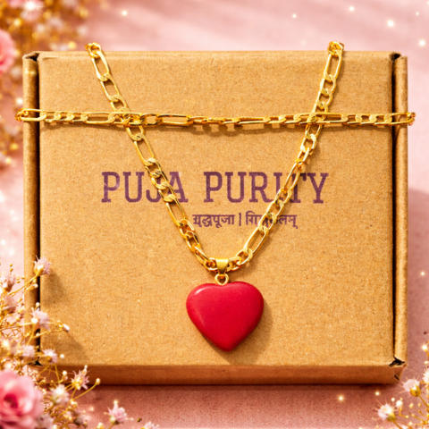 Red Jasper Gemstone Heart Pendant for Strength & Protection