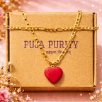 Red Jasper Gemstone Heart Pendant for Strength & Protection