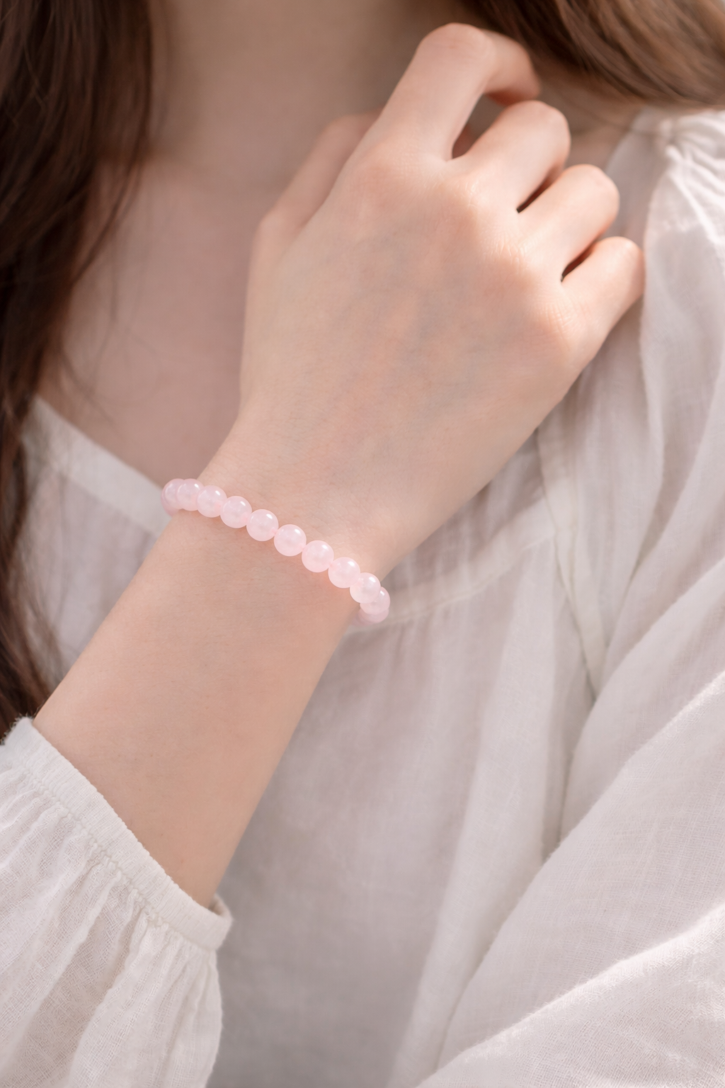 Pyrite Anklet & Rose Quartz Bracelet - Love & Prosperity Crystal Combo