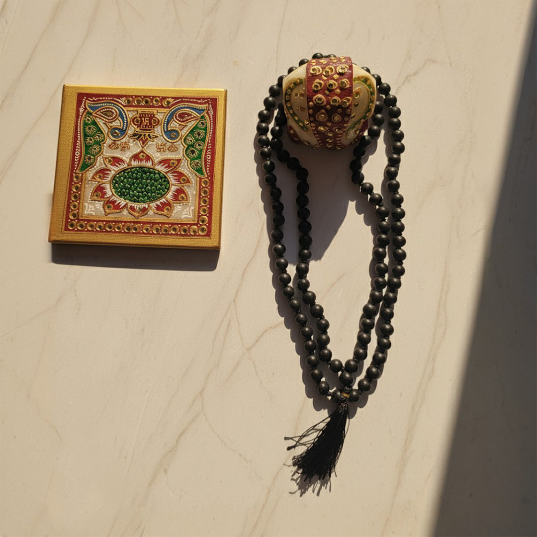 Original Karungali Malai Ebony Wood 108 Beads for Protection, Spiritual Power & Energy