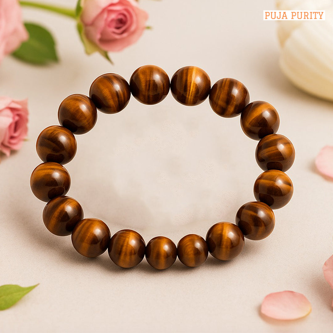 Premium Tiger Eye Stone Bracelet for Protection, Confidence & Positive Energy Aura