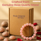 Rose Quartz Stone Bracelet for Love, Emotional Healing & Positive Relationship Energy