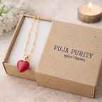 Red Jasper Gemstone Heart Pendant for Strength & Protection