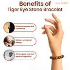 Premium Tiger Eye Stone Bracelet for Protection, Confidence & Positive Energy Aura