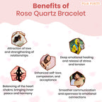 Rose Quartz Stone Bracelet for Love, Emotional Healing & Positive Relationship Energy