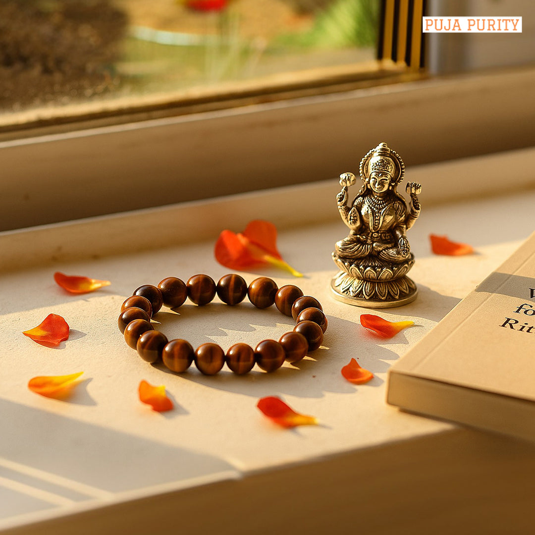Premium Tiger Eye Stone Bracelet for Protection, Confidence & Positive Energy Aura