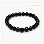 Black Obsidian Stone Bracelet for Protection, Negative Energy Shield & Inner Strength